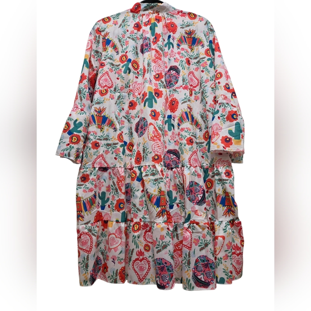 Boho Boutique Dress with Sugar Skulls And Flowets - Picture 4 of 4